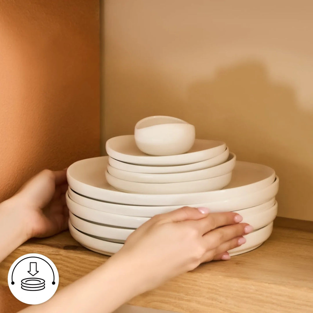 Karaca Forever Bone Olla Morgenmadssæt 28 dele 6 personer - Løven Home