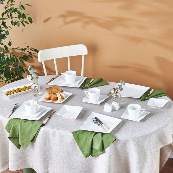 Karaca Forever Bone Vonka Morgenmadssæt | 36 dele | 6 personer - Løven Home