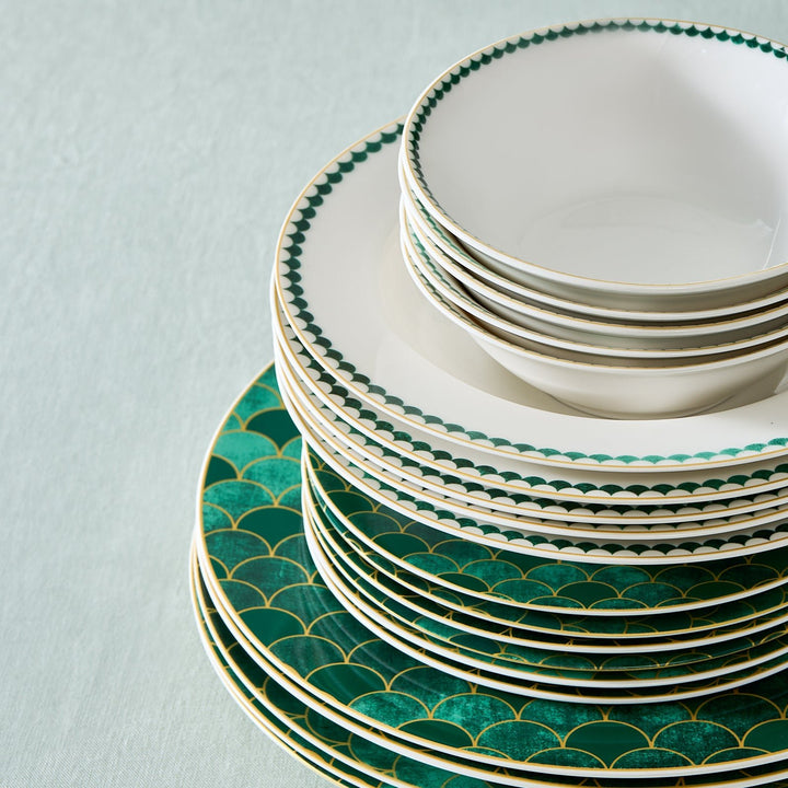 Karaca Forever Bone Zümrüt Spisestel – 24 dele til 6 personer - Løven Home