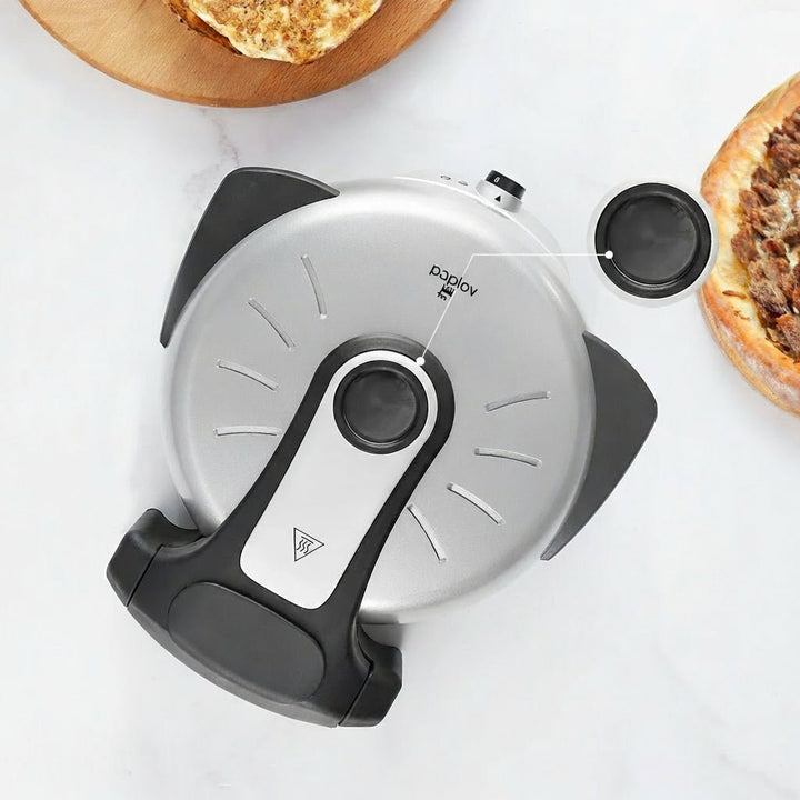 Karaca Gastro 10 - i - 1 Pizza, Lahmacun & Tandoori Brødmaskine – Biodiamant Sølv - 30 CM - Løven Home