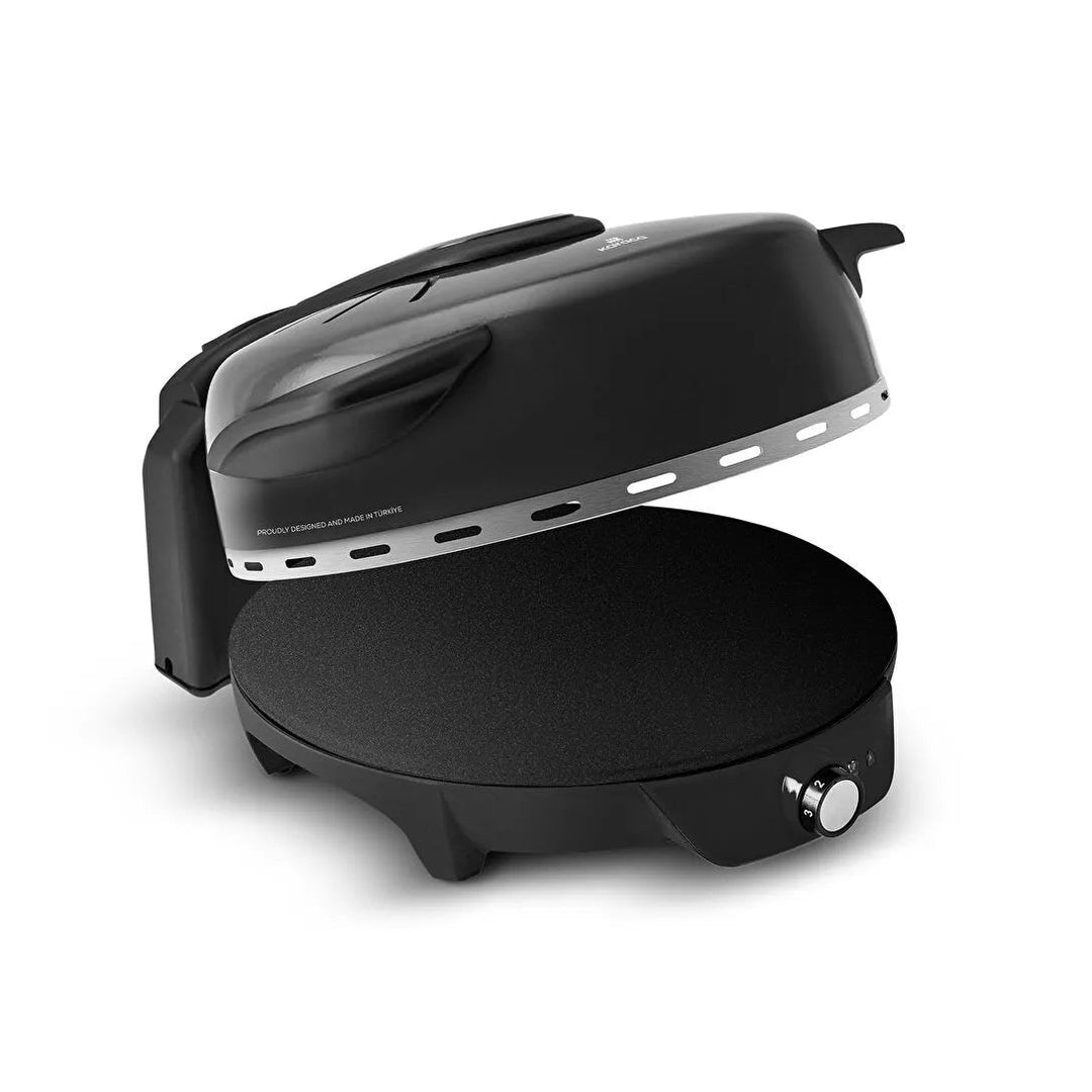 Karaca Gastro 10 - i - 1 Pizza, Lahmacun & Tandoori Brødmaskine – Biodiamant Sort - 30 CM - Løven Home