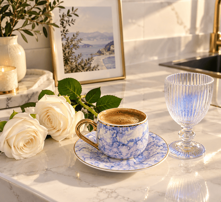 Karaca - Gloss Kaffekopsæt - 2 personer | 150 ml - Løven Home