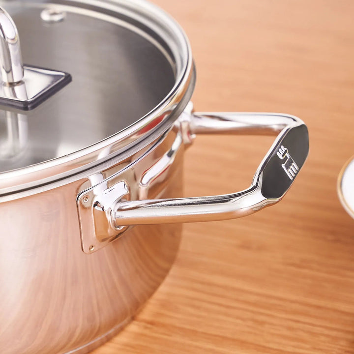 Karaca Grace Induktionsvenlig Gryde i Rustfrit Stål – 18 cm / 2 liter - Løven Home