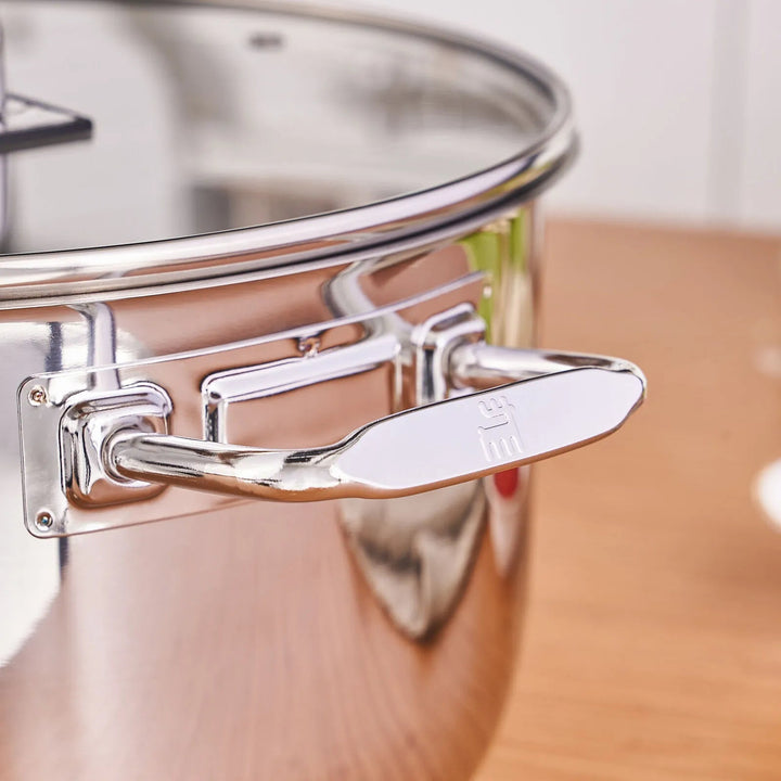 Karaca Grace Induktionsvenlig Gryde i Rustfrit Stål – 28 cm / 9,5 liter - Løven Home