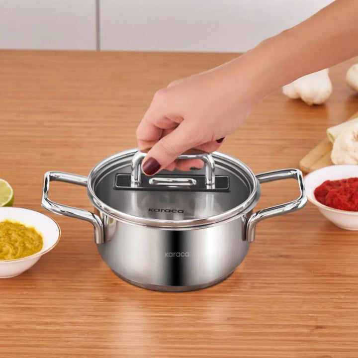 Karaca Grace Mini Rustfri Stålgryde 14 cm - Løven Home