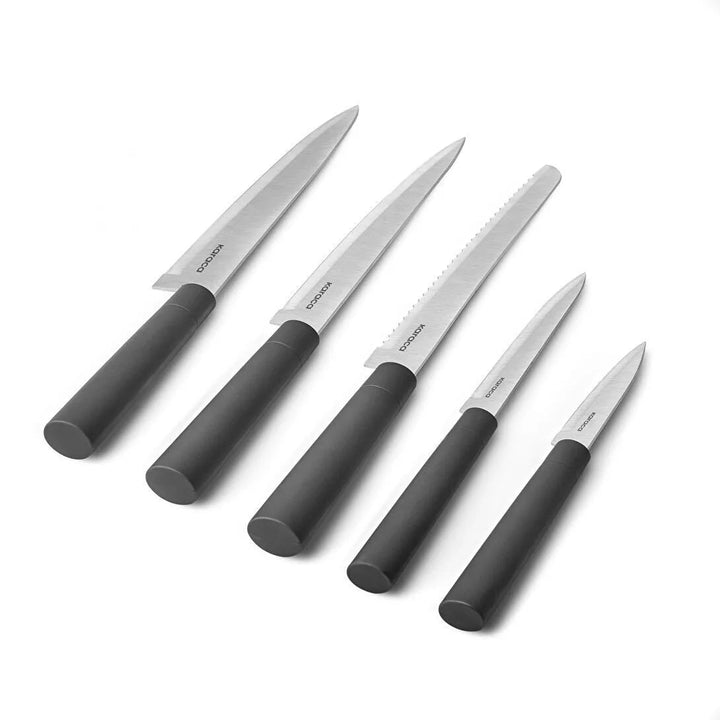 Karaca Grammy Knivsæt – 6 Dele i Stilrent Sort med Soft - Touch - Løven Home