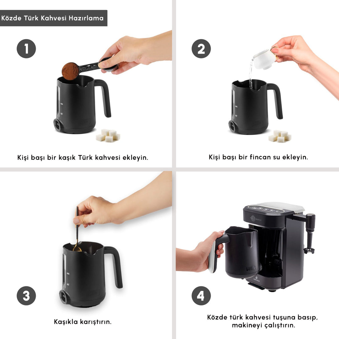 Karaca Hatir Barista Latte & Tyrkisk Kaffemaskine - Pearl White - Løven Home