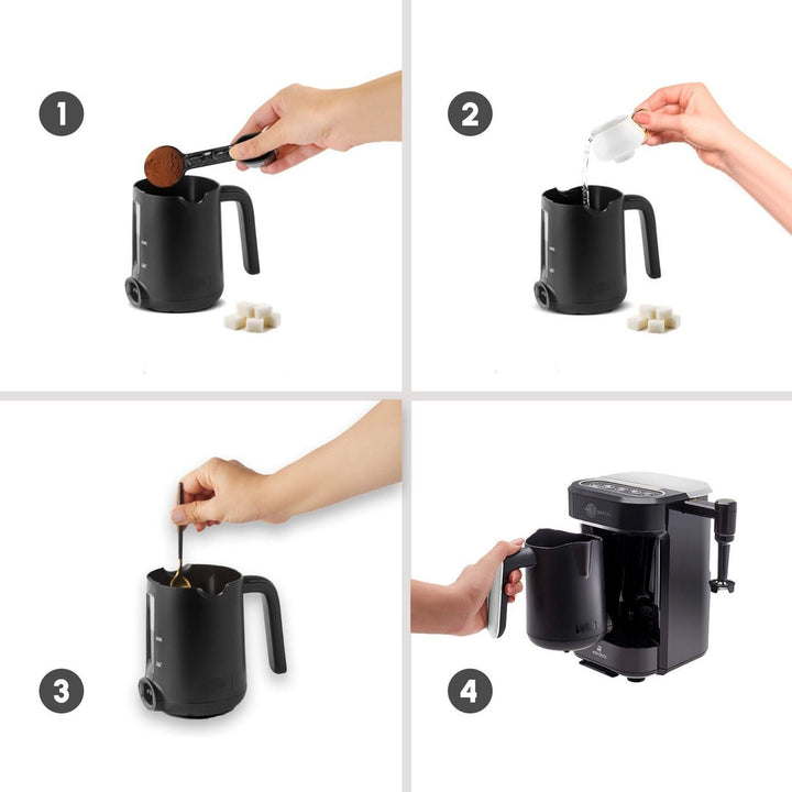 Karaca Hatir Barista Latte & Tyrkisk Kaffemaskine - Pearl White - Løven Home