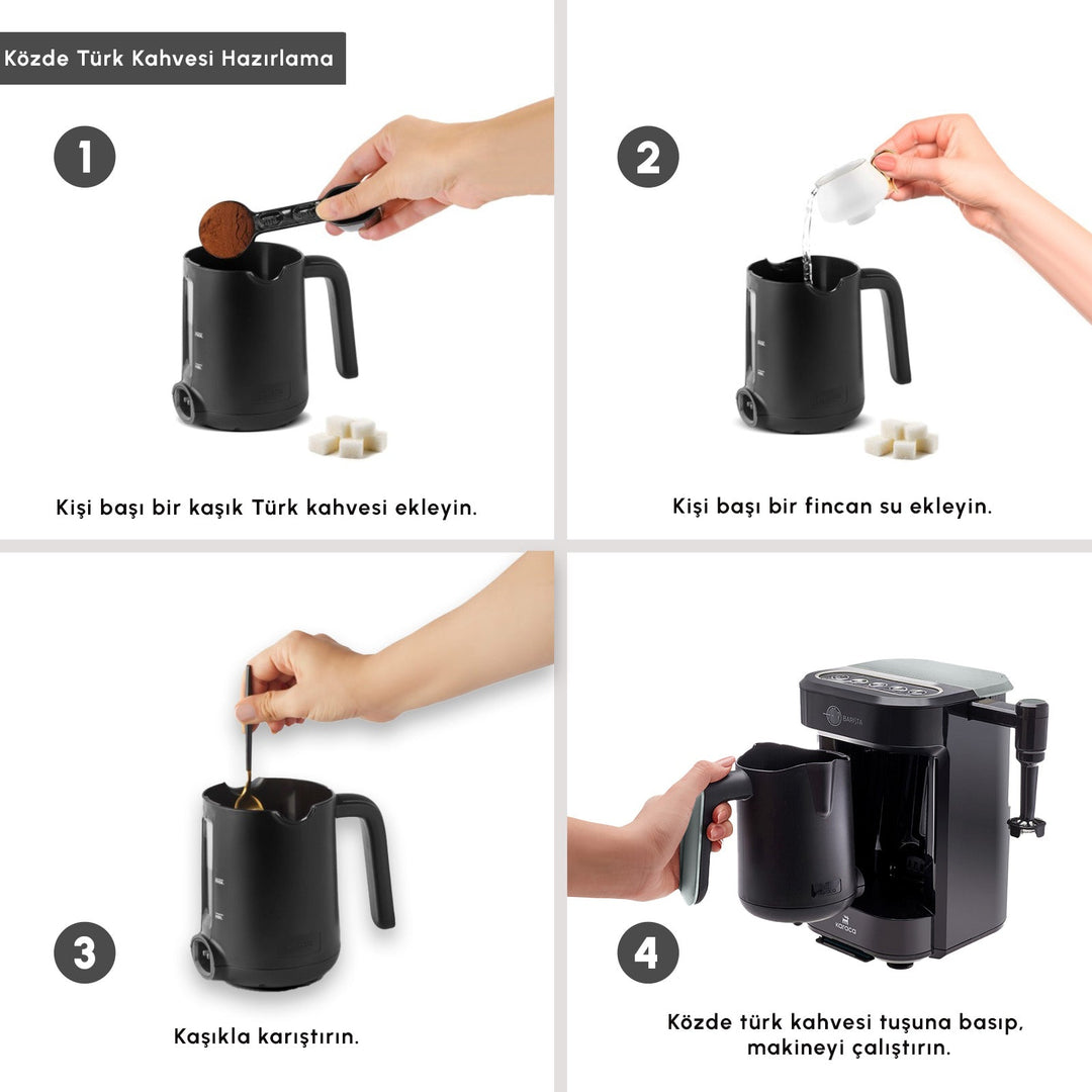 Karaca Hatir Barista Latte &amp; Tyrkisk Kaffemaskine - Space Gray - Løven Home