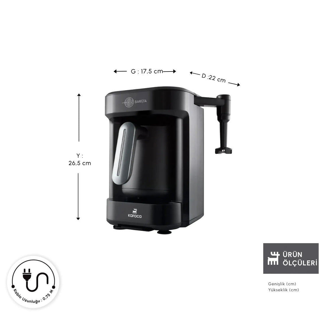 Karaca Hatir Barista Latte &amp; Tyrkisk Kaffemaskine - Space Gray - Løven Home