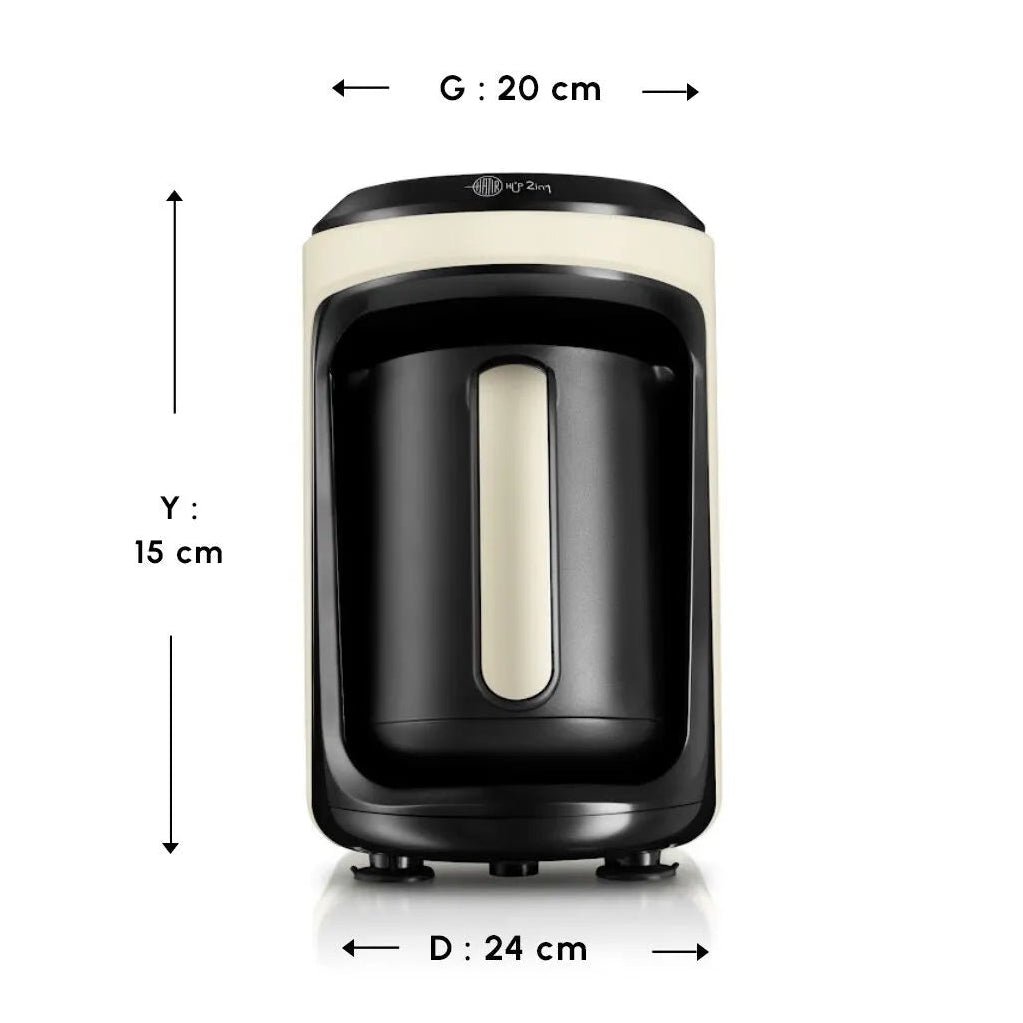 Karaca Hatır Hüp 2 - i - 1 Tyrkisk Kaffemaskine – Soft Cream - Løven Home