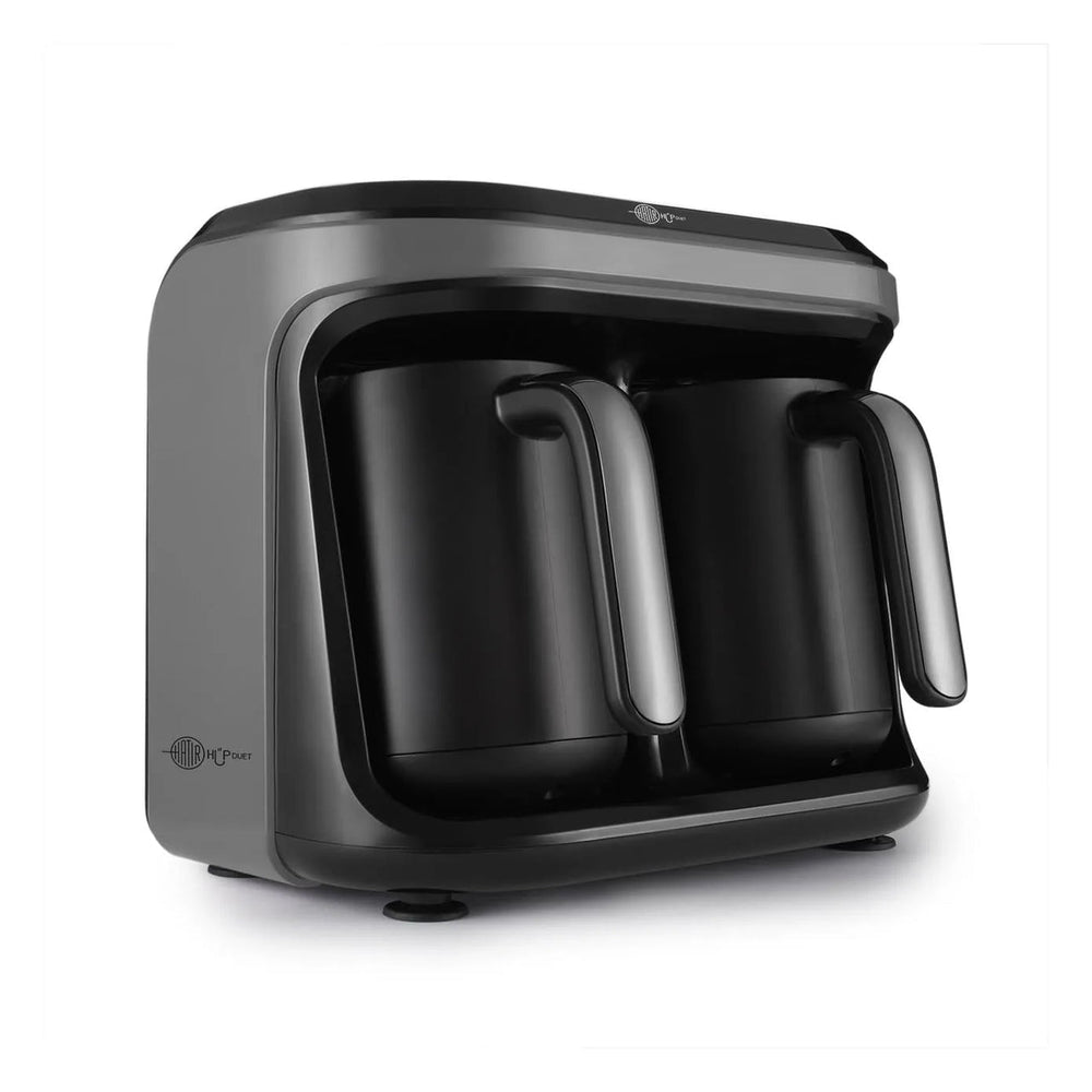 Karaca Hatır Hüp Duet Aroma Flavour – Dobbelt Tyrkisk Kaffemaskine (10 Kopper) - Space Grå - Løven Home