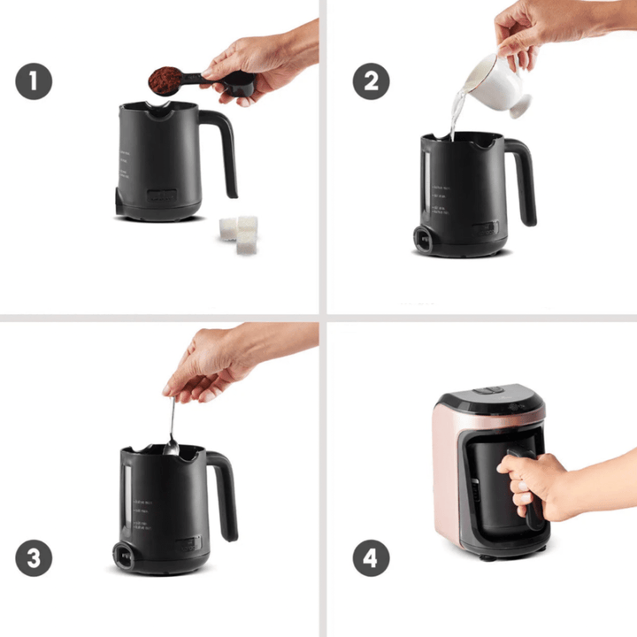 Karaca Hatir Hüps Aroma tyrkisk Kaffemaskine Perlemor Rosa - Løven Home