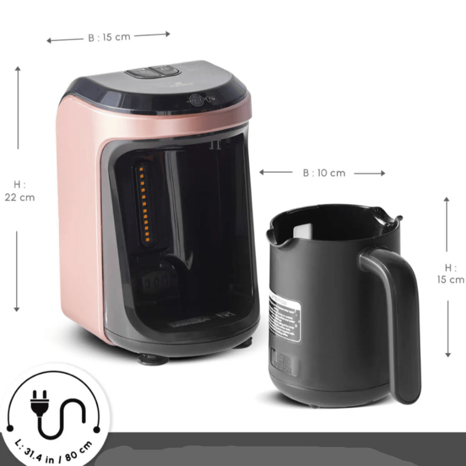 Karaca Hatir Hüps Aroma tyrkisk Kaffemaskine Perlemor Rosa - Løven Home