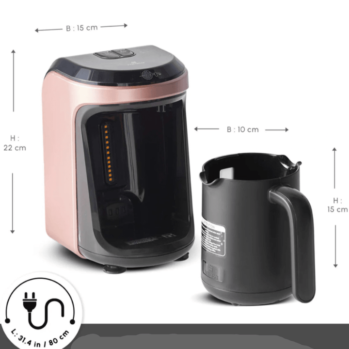 Karaca Hatir Hüps Aroma tyrkisk Kaffemaskine Perlemor Rosa - Løven Home
