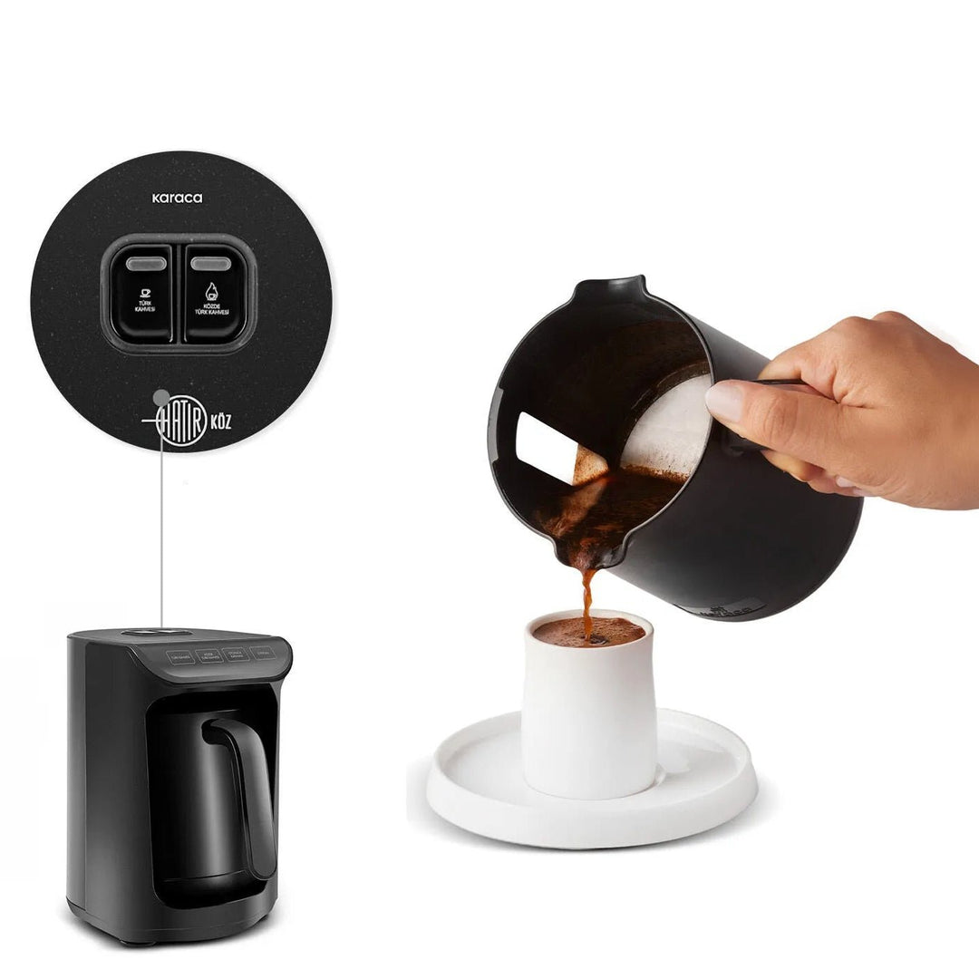 Karaca Hatır Köz Tyrkisk Kaffemaskine | Skinnende Sort - Løven Home