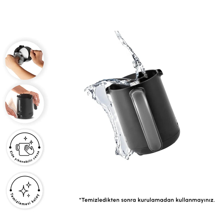 Karaca Hatır Neo Inox - Tyrkisk Kaffemaskine med Kande - Rustfrit Stål – Hvid - Løven Home