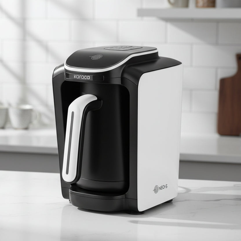 Karaca Hatır Neo - S Mælk Tyrkisk Kaffemaskine - Porcelæn Hvid - Løven Home