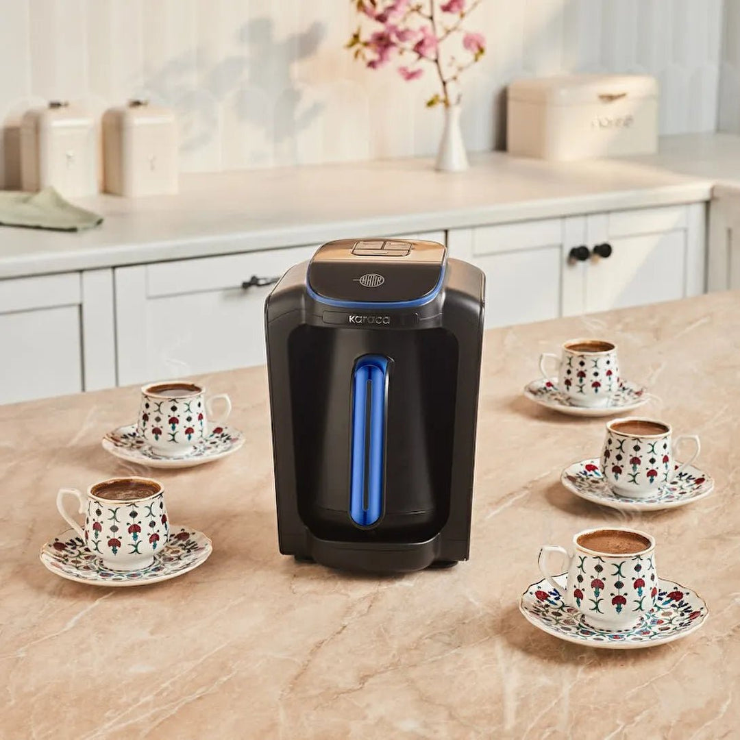 Karaca Hatır Neo - S Tyrkisk Kaffemaskine – Blå (Mælkefunktion) - Løven Home