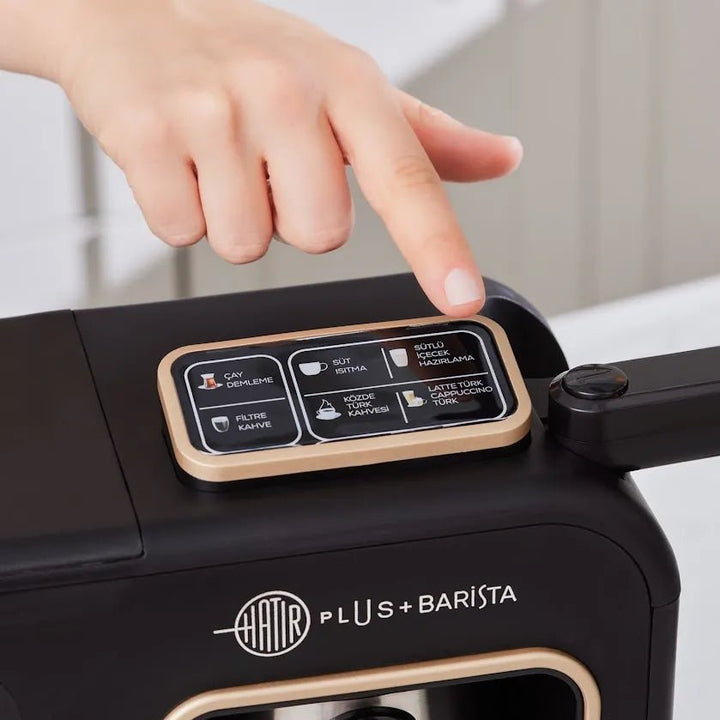 Karaca Hatir Plus Barista 6 - i - 1 Talende Latte Cappuccino og Ember Tyrkisk Kaffemaskine - Mineral Gold - Løven Home