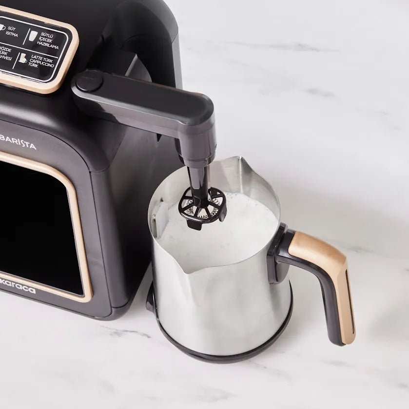 Karaca Hatir Plus Barista 6 - i - 1 Talende Latte Cappuccino og Ember Tyrkisk Kaffemaskine - Mineral Gold - Løven Home