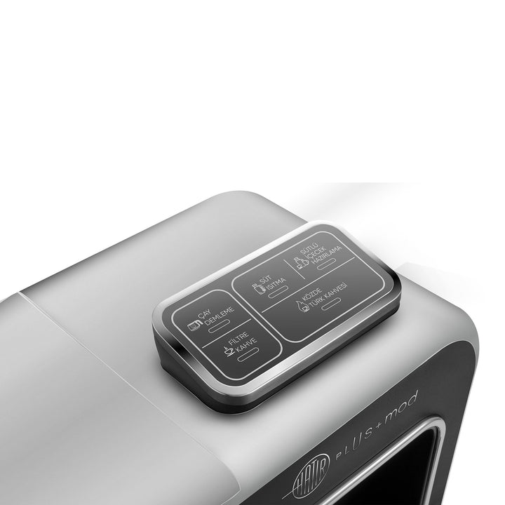 Karaca Hatir Plus Mod 5 - i - 1 Talende Kaffemaskine - Tyrkisk Kaffe, Mælk & Filterkaffe - Kølig Grå - Løven Home