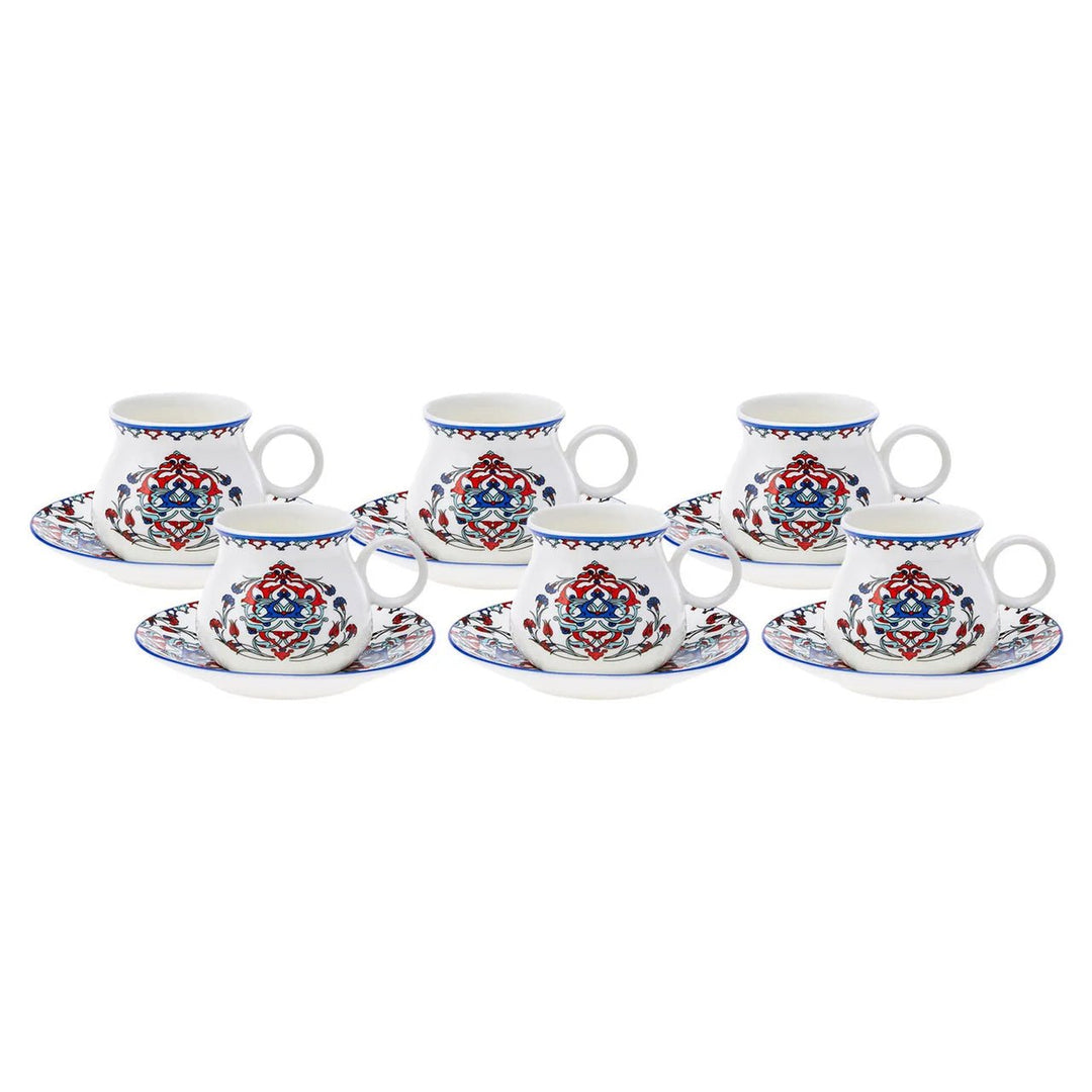 Karaca Hattat Espresso Kaffesæt til 6 personer – 90 ml - Løven Home
