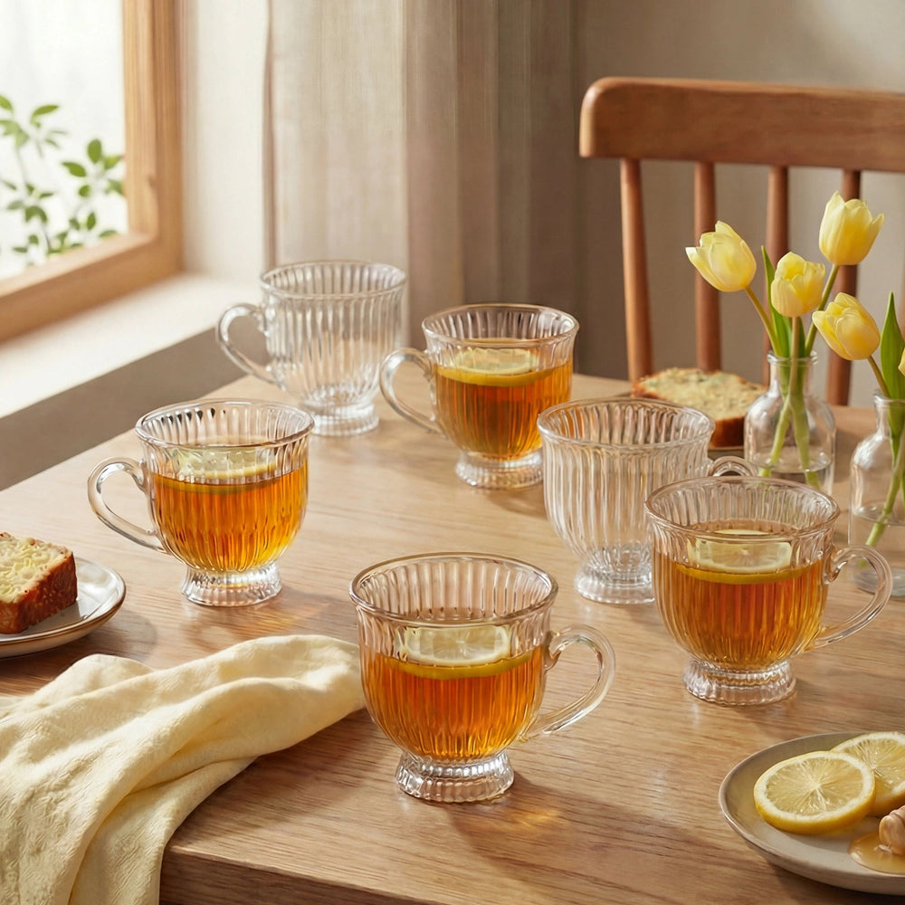 Karaca Hera tekopper i glas – 6 personer 200 ml - Løven Home