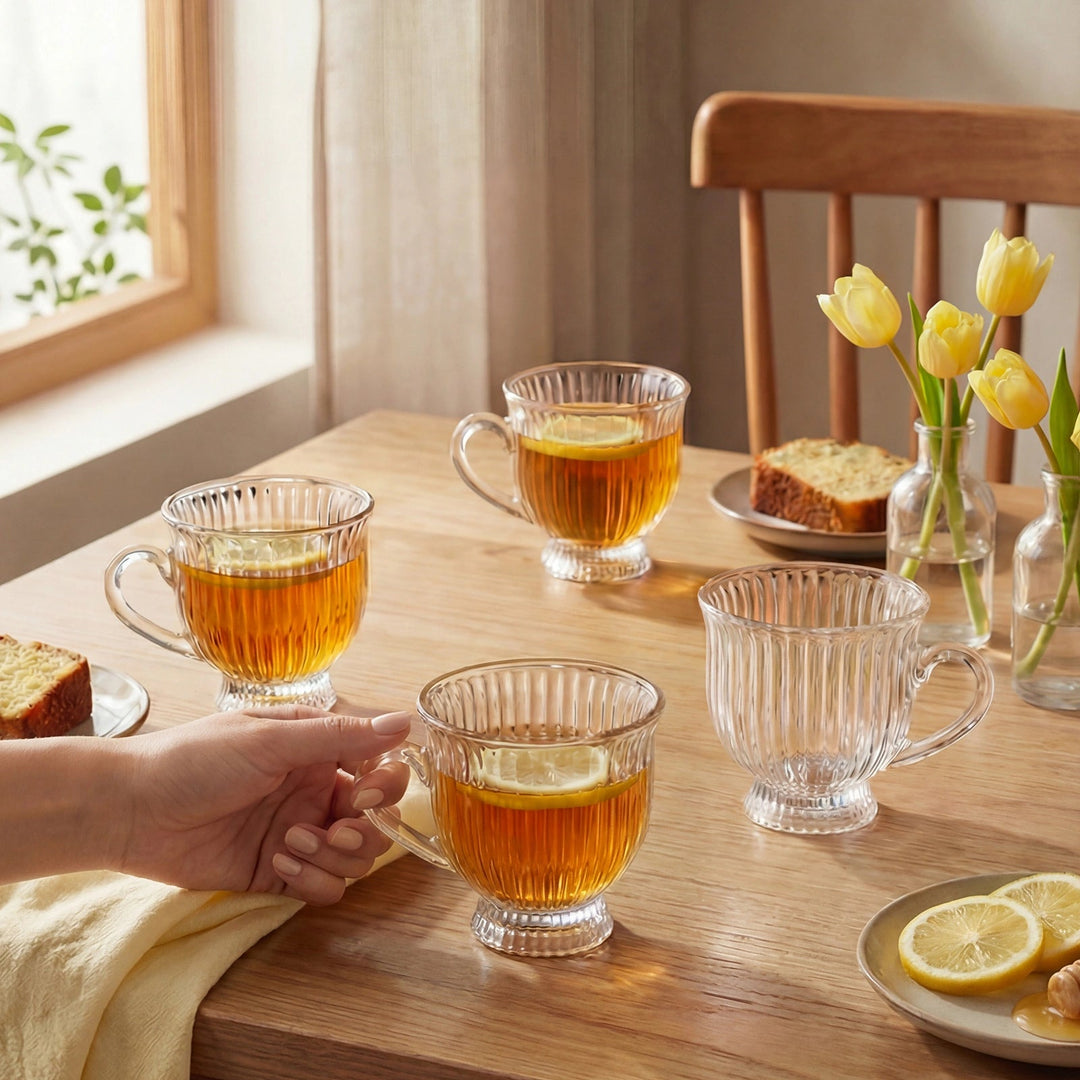 Karaca Hera tekopper i glas – 6 personer 200 ml - Løven Home