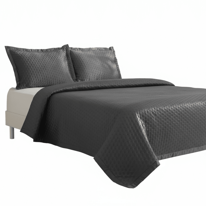 Karaca Home Alice – Dobbeltseng Sengetæppesæt 240x250 cm, Antracit - Løven Home