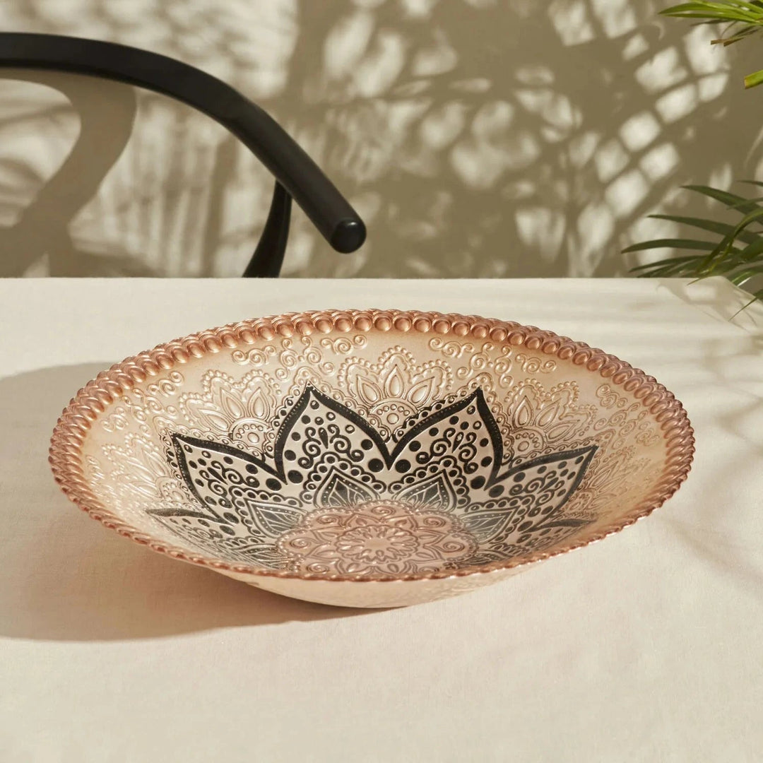 Karaca Home Alshiwa Dekorativ Tallerken – Brun, 33 cm - Løven Home