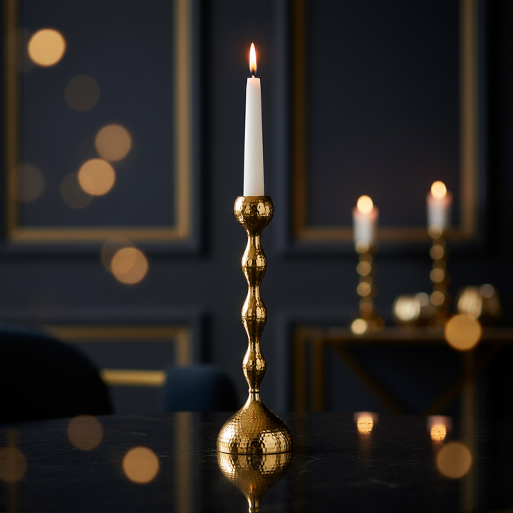 Karaca Home Arlen Lysestage – Elegant Guld-finish (32 cm)