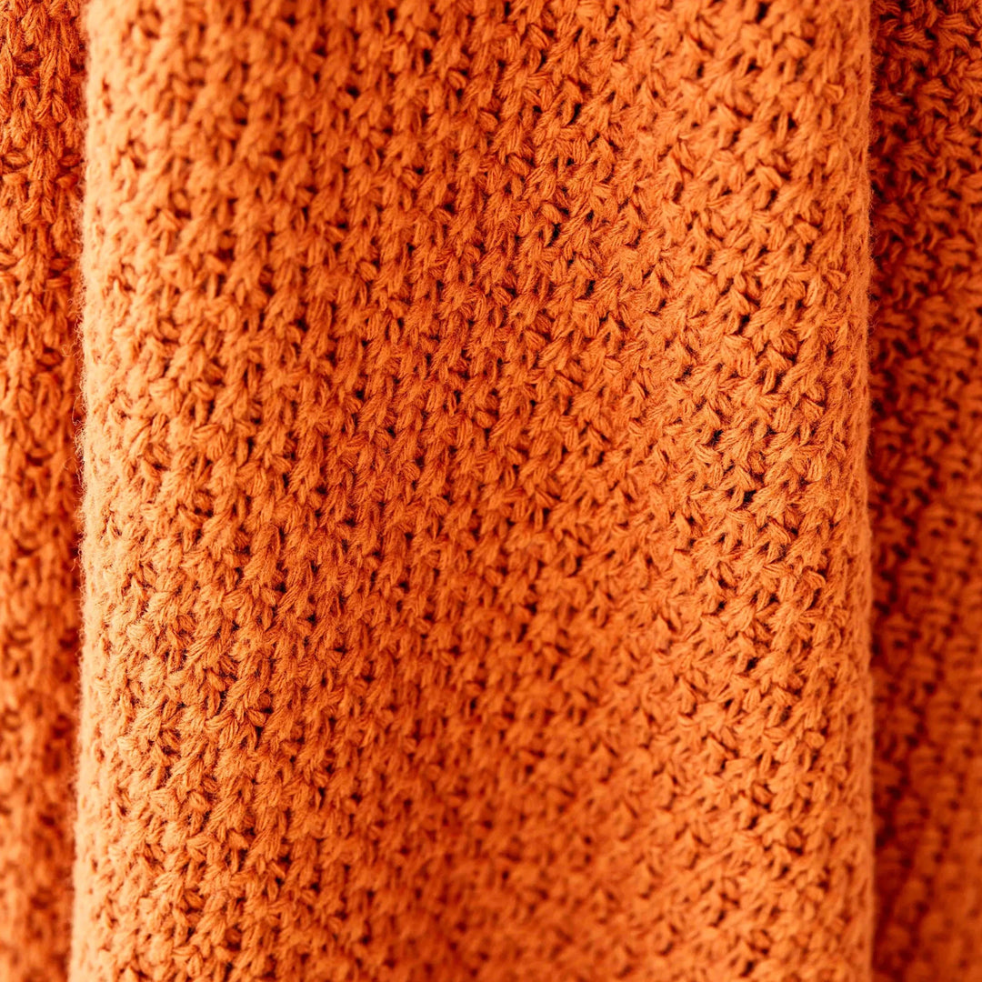 Karaca Home Back To Basic Kiremit Dobbeltseng Strikket Tæppe - Løven Home