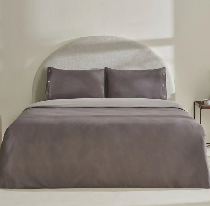 Karaca Home Basis 100 % bomuld dobbeltseng - sengesæt – Antracit - Løven Home