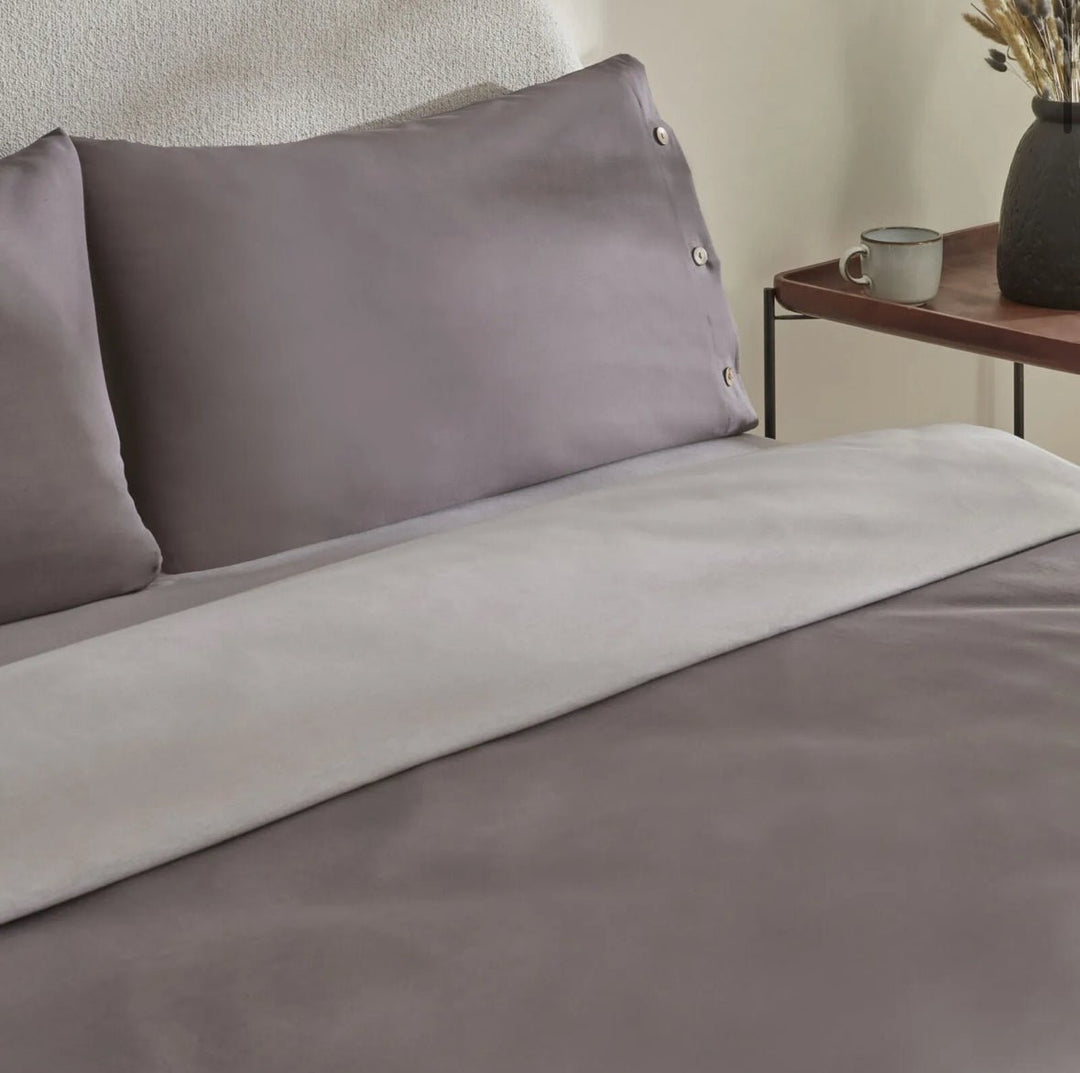 Karaca Home Basis 100 % bomuld dobbeltseng - sengesæt – Antracit - Løven Home