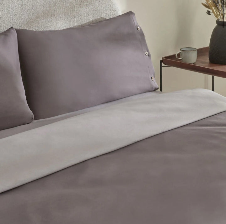 Karaca Home Basis 100 % bomuld dobbeltseng - sengesæt – Antracit - Løven Home