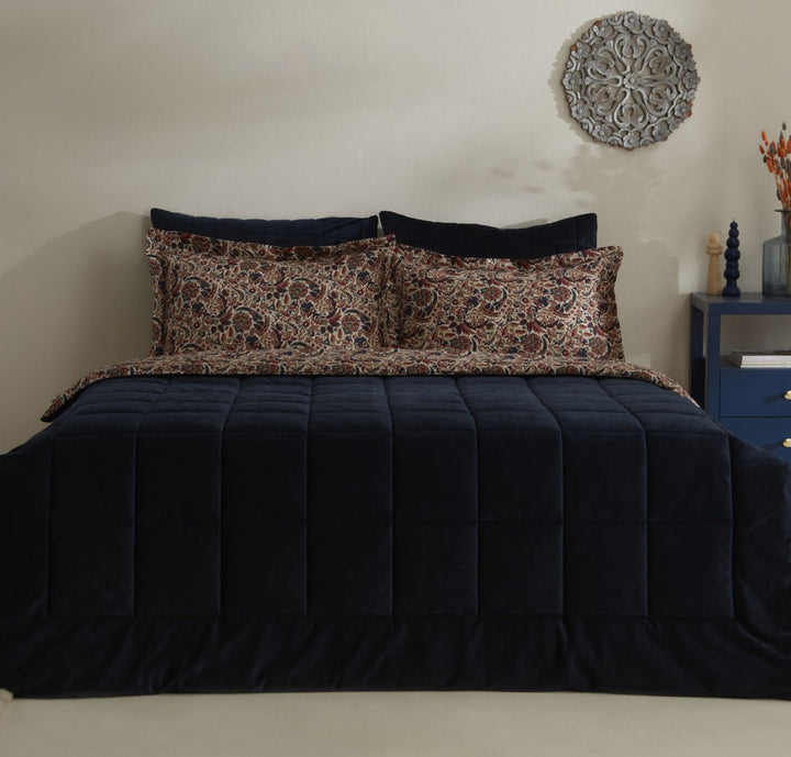 Karaca Home Cassie Luxury Dobbeltseng - Sæt – Navy - Løven Home