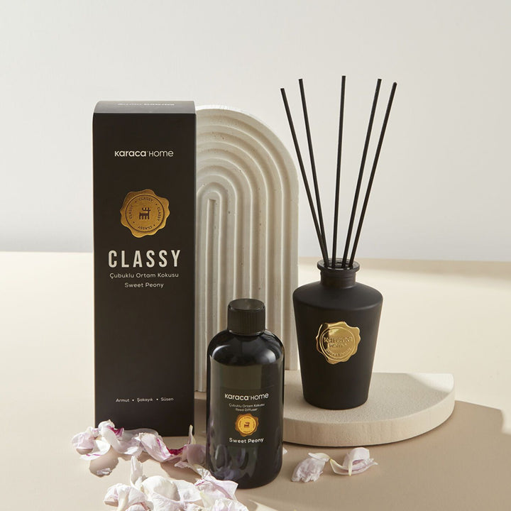 Karaca Home Classy Duftspreder m/Duftpinde – Sweet Peony – 200 ml - Løven Home