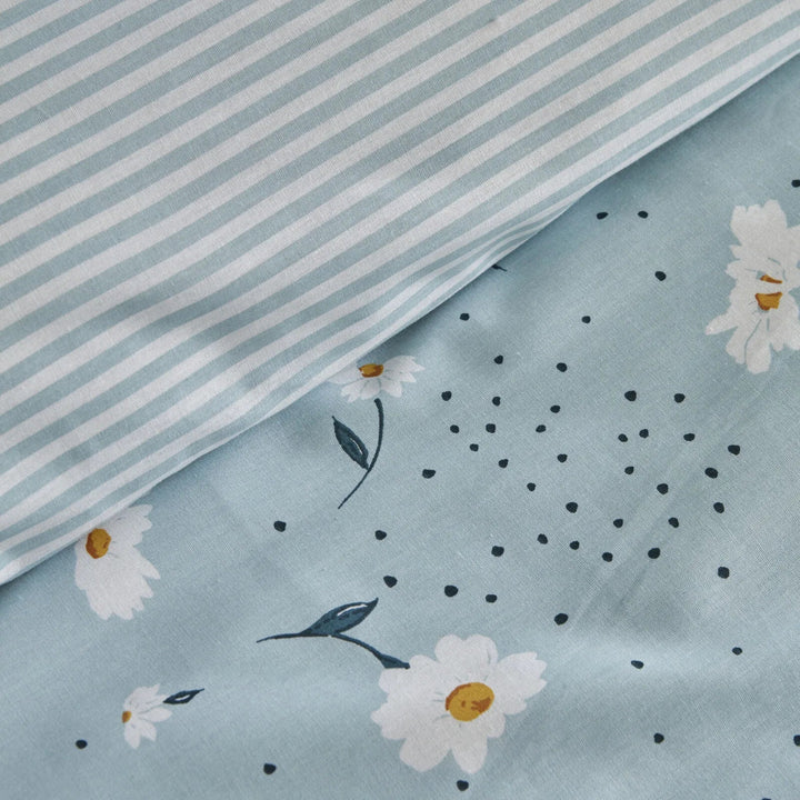 Karaca Home - Daisy Sengetøjssæt – 100% Bomuld – Dobbeltdyne – Mint - Løven Home