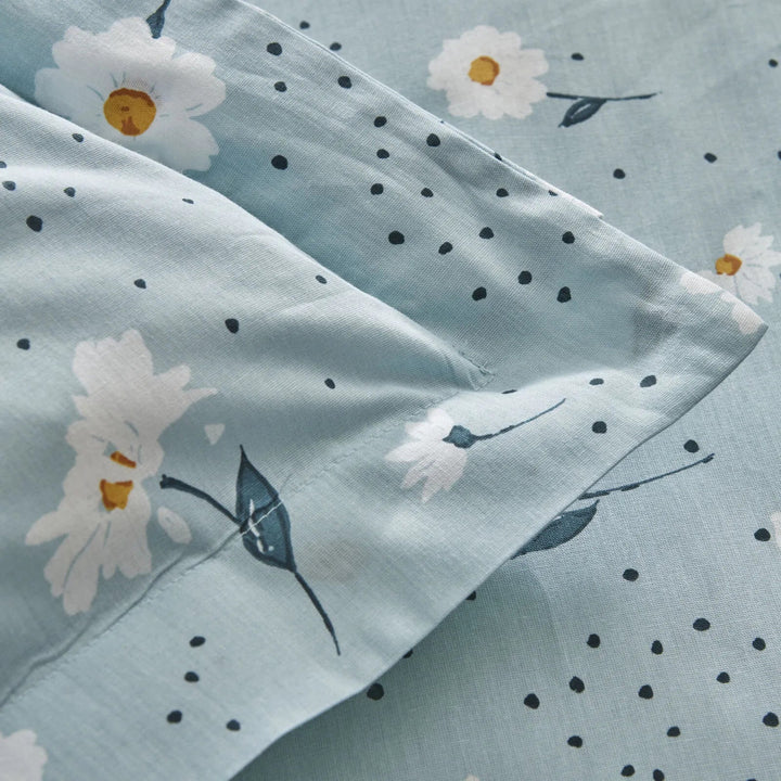 Karaca Home - Daisy Sengetøjssæt – 100% Bomuld – Dobbeltdyne – Mint - Løven Home