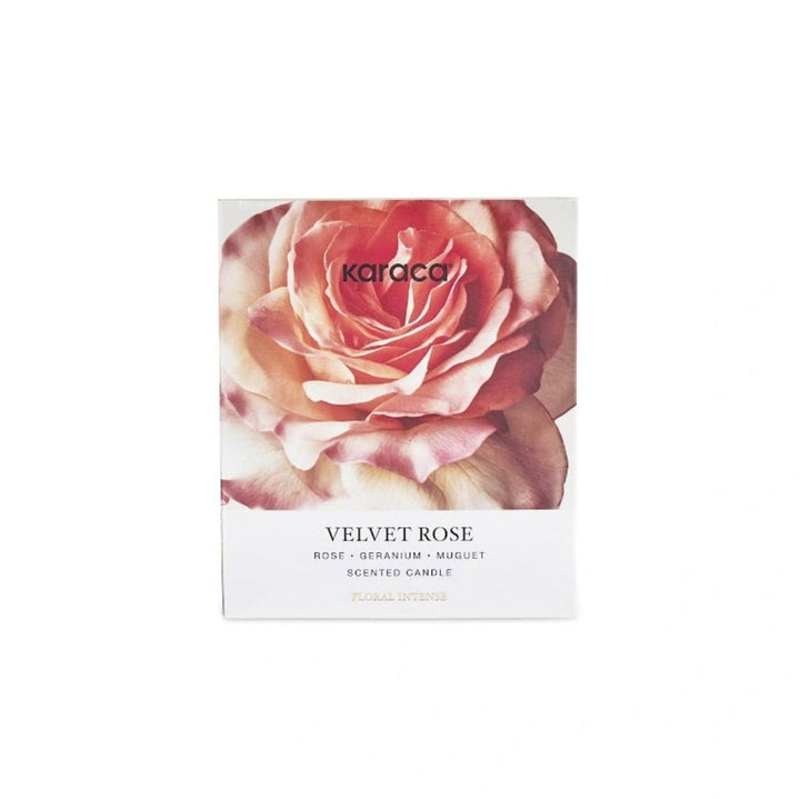 Karaca Home Floral Intense duftlys – Velvet Rose - 170 g - Løven Home