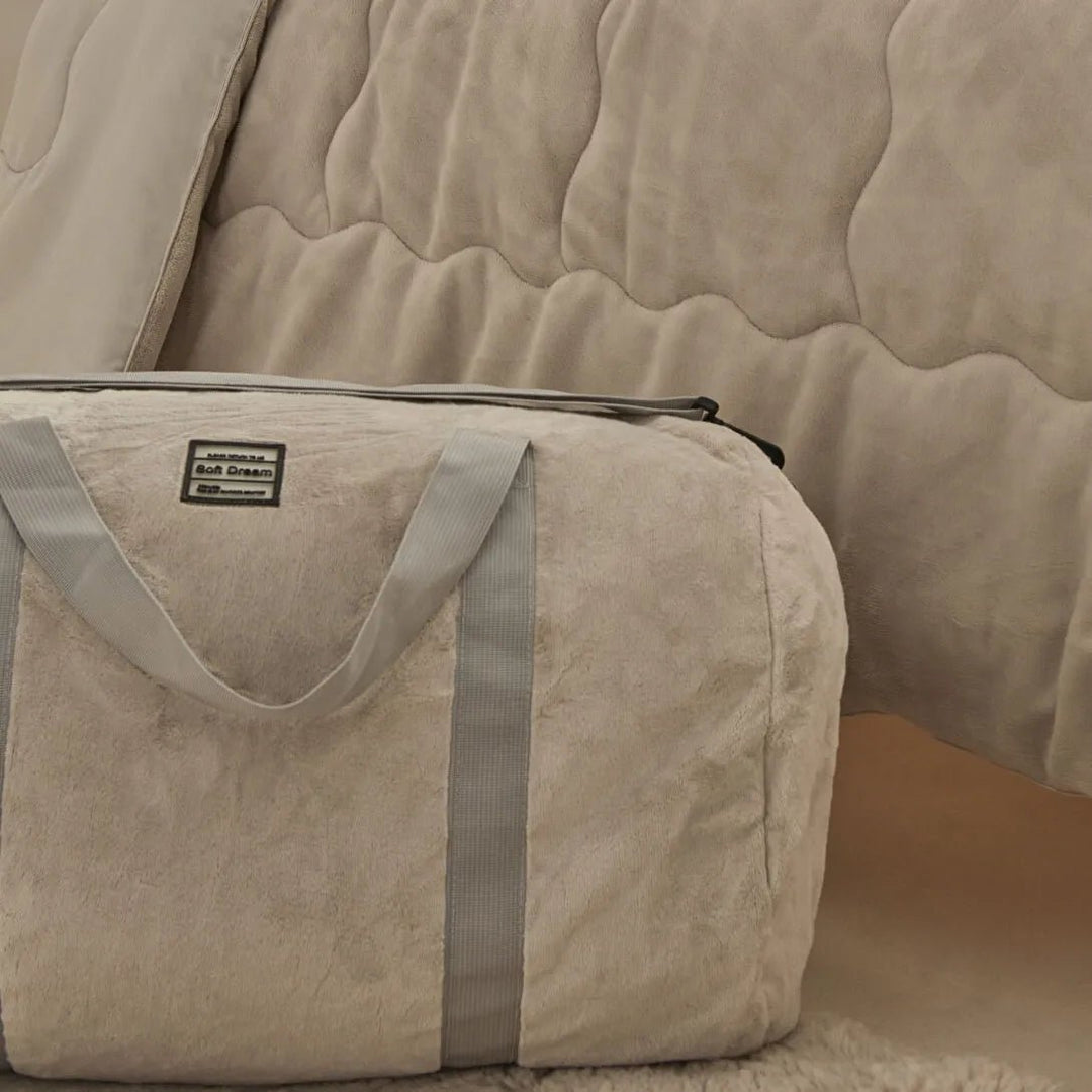 Karaca Home Flufy Soft Dream Comfort Set – Dobbeltseng Sengetæppe 195x215 cm - Beige - Løven Home