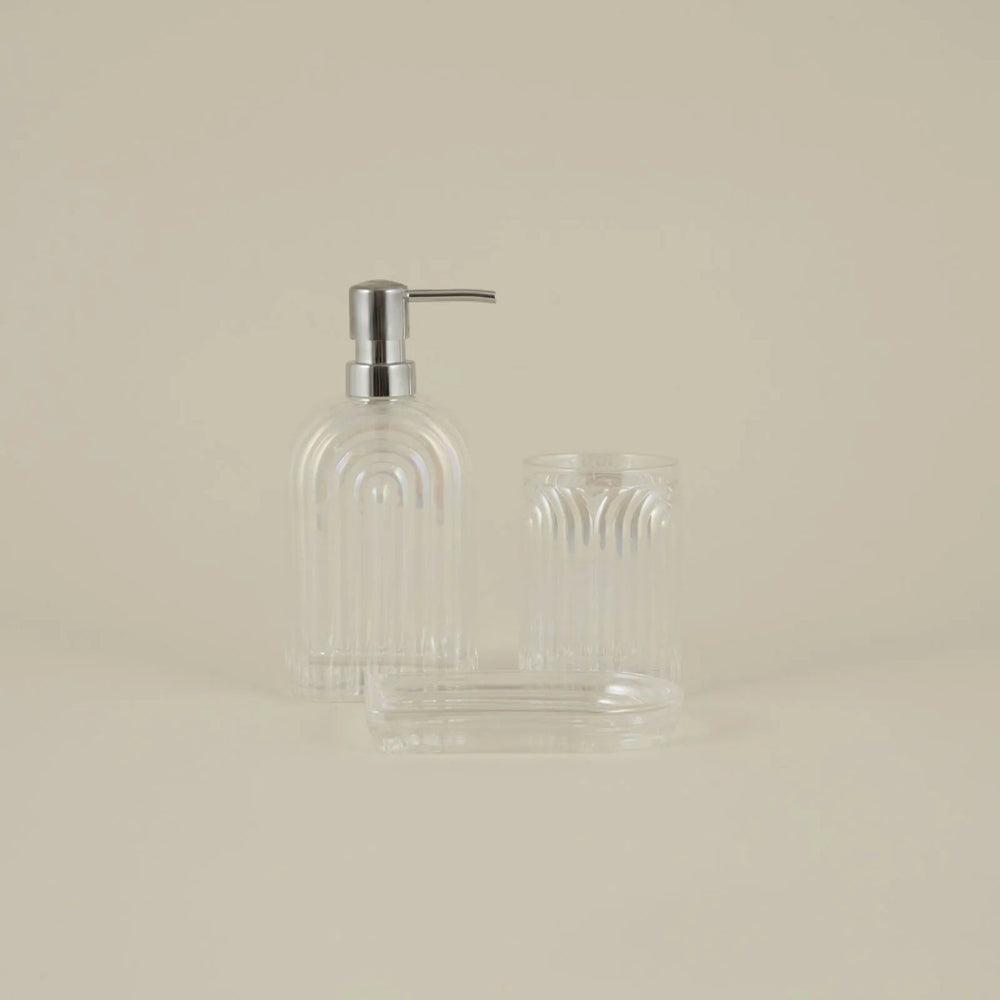 Karaca Home - Gleam Badeværelsessæt - 3 Dele | Glas - Løven Home