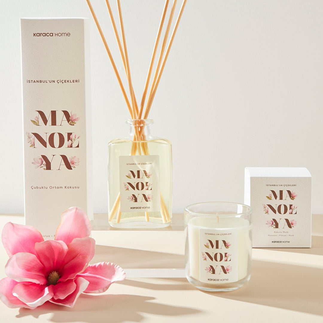 Karaca Home Istanbul’s Blomster - serie Duftspreder med Duftpinde – Magnolia – 200 ml - Løven Home