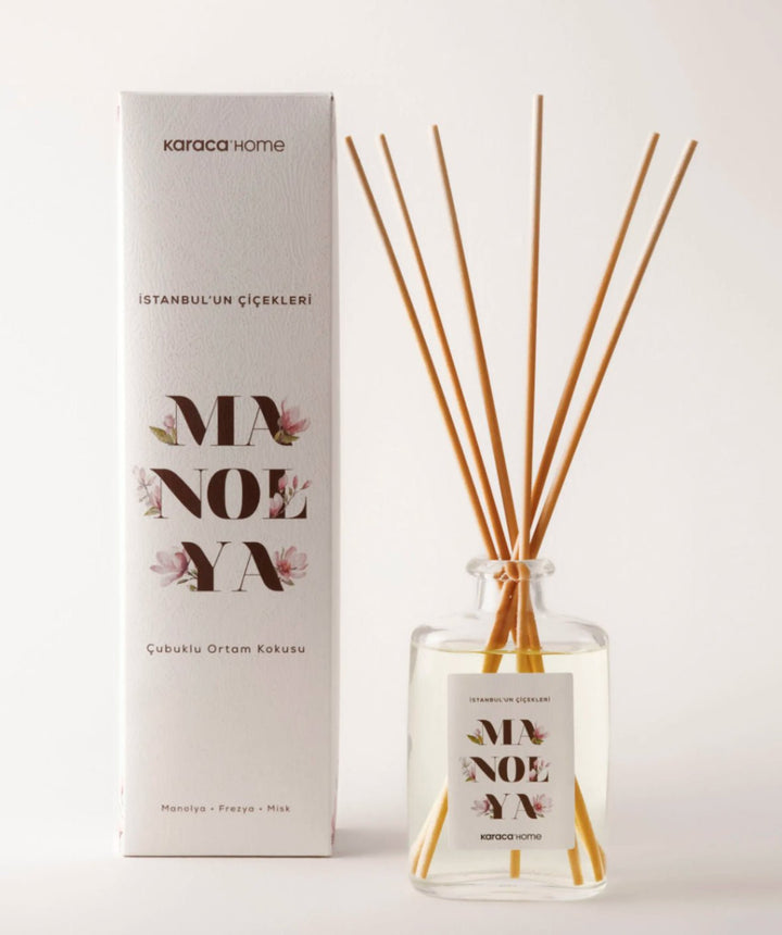 Karaca Home Istanbul’s Blomster - serie Duftspreder med Duftpinde – Magnolia – 200 ml - Løven Home