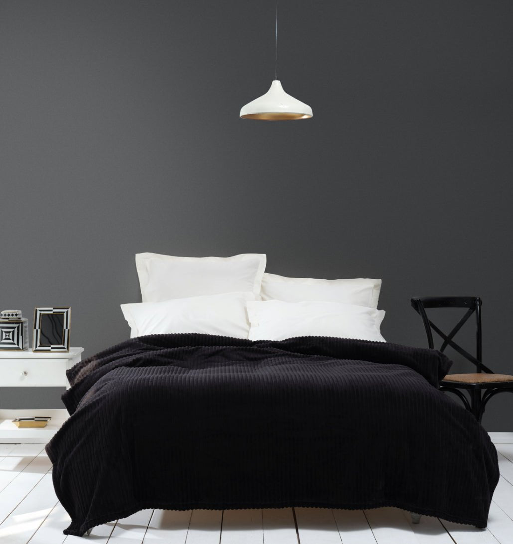 Karaca Home Joena Dobbelttæppe Sort – 220 × 240 cm - Løven Home