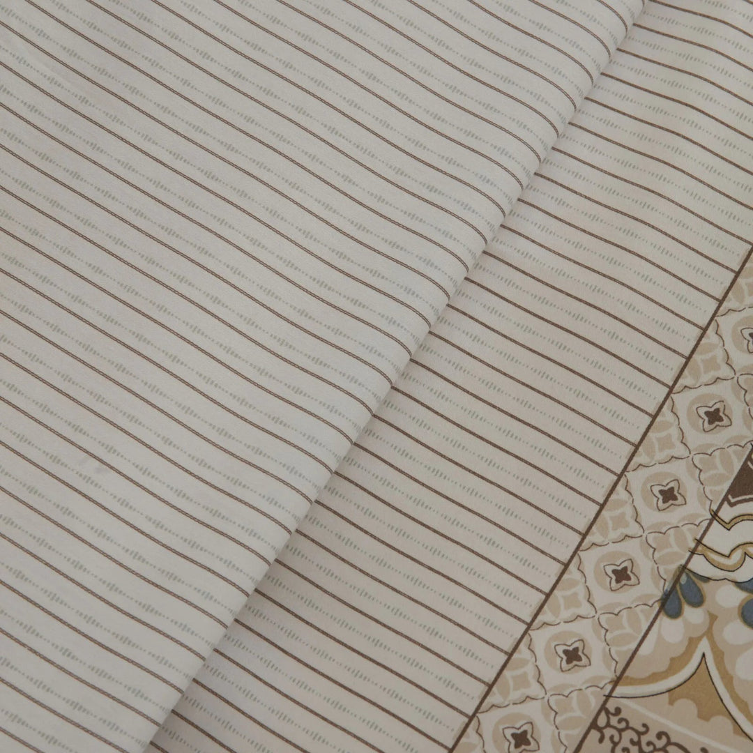 Karaca Home Lemy 100 % bomuld dobbeltdyne - sengesæt – Beige - Løven Home