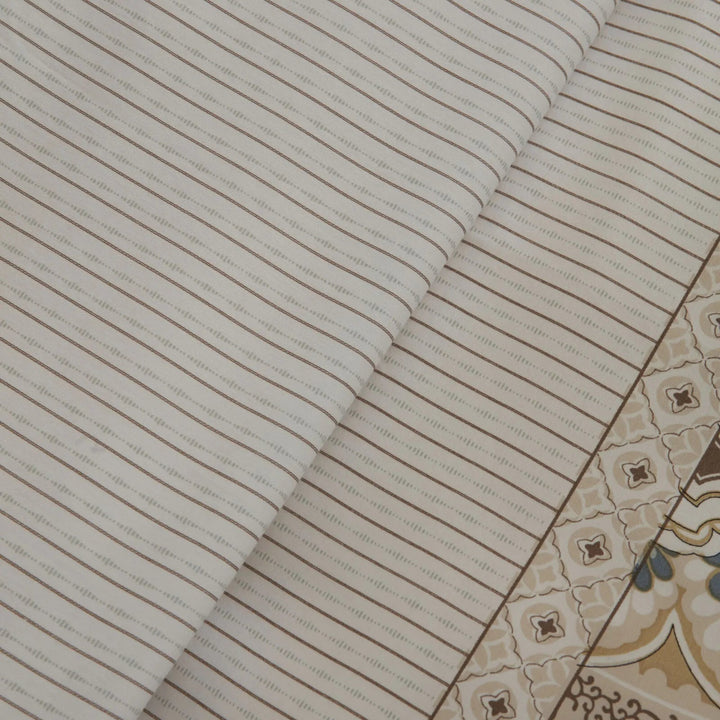 Karaca Home Lemy 100 % bomuld dobbeltdyne - sengesæt – Beige - Løven Home