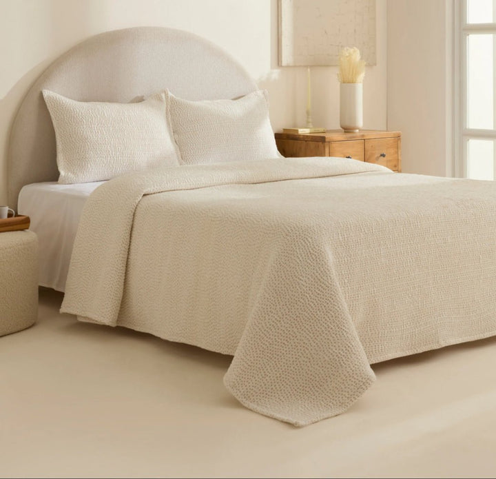 Karaca Home Linda Dobbeltseng - Overtræk – Beige - Løven Home