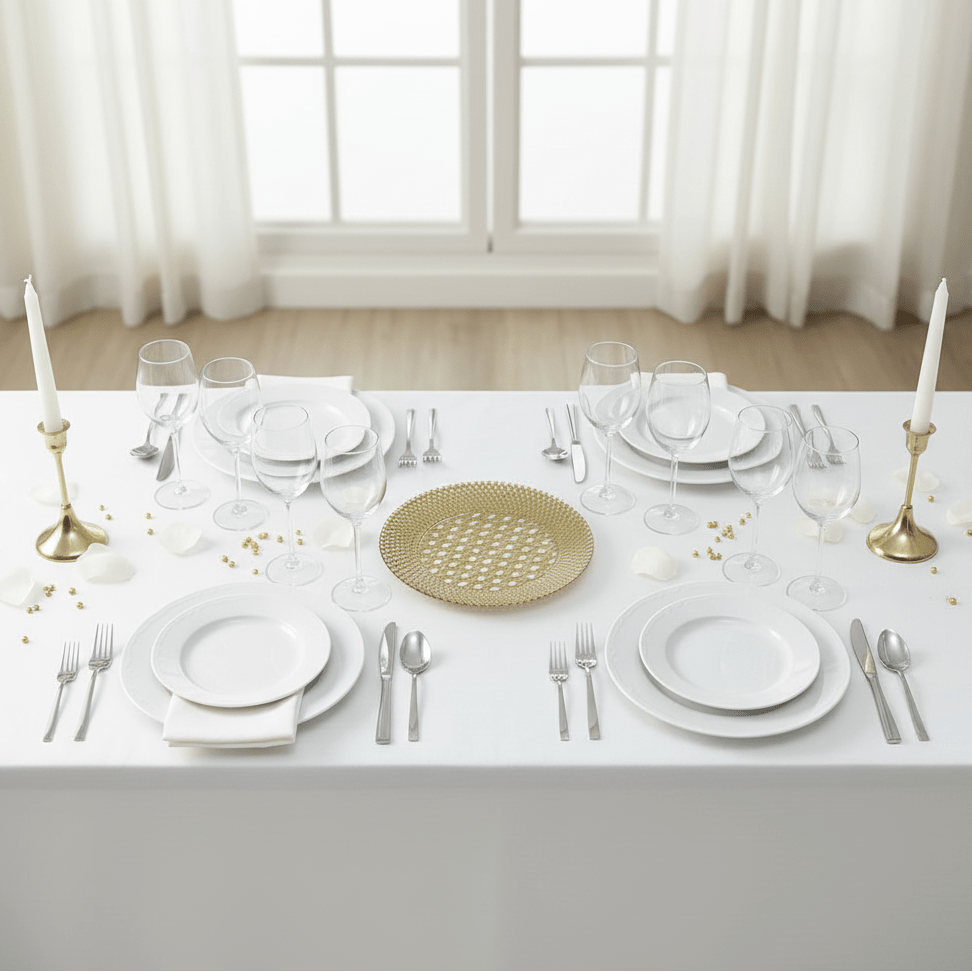 Karaca Home Lindy Dekorativt Glasfad/Dækkeserviet – Guld - 33 cm - Løven Home